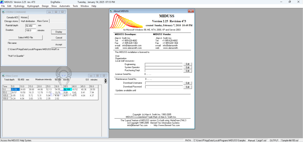 Midus v2.25 software design runoff system Cracked