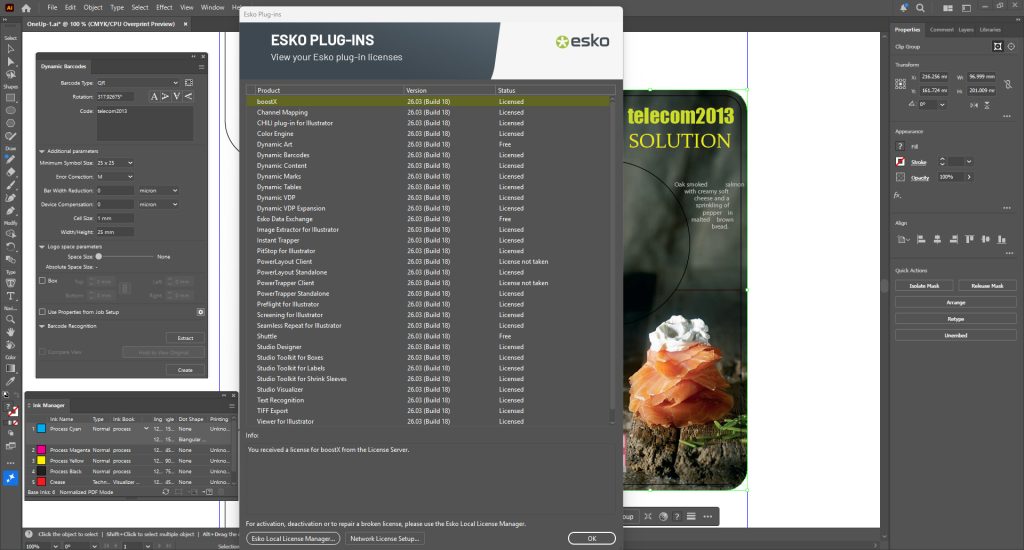 Esko DeskPack 26.03 , DeskPack 25.11 , DeskPack 25.07 , DeskPack 25.03 for Adobe Illustrator , for Windows and macOS