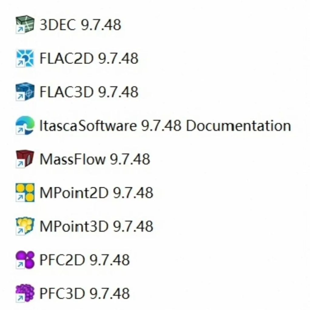 ITASCA V9.7 Suite 2026 Include Flac_2D_3D|PFC_2D_3D|MPoint2D_3D|MASSFLOW|UDEC_3DEC|MineDW|Griddle 3|XSite
