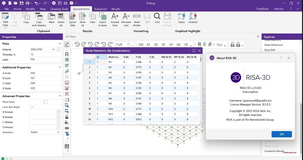 RISA-3D 23.0 | Advanced Structural Analysis & Design Software